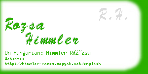 rozsa himmler business card